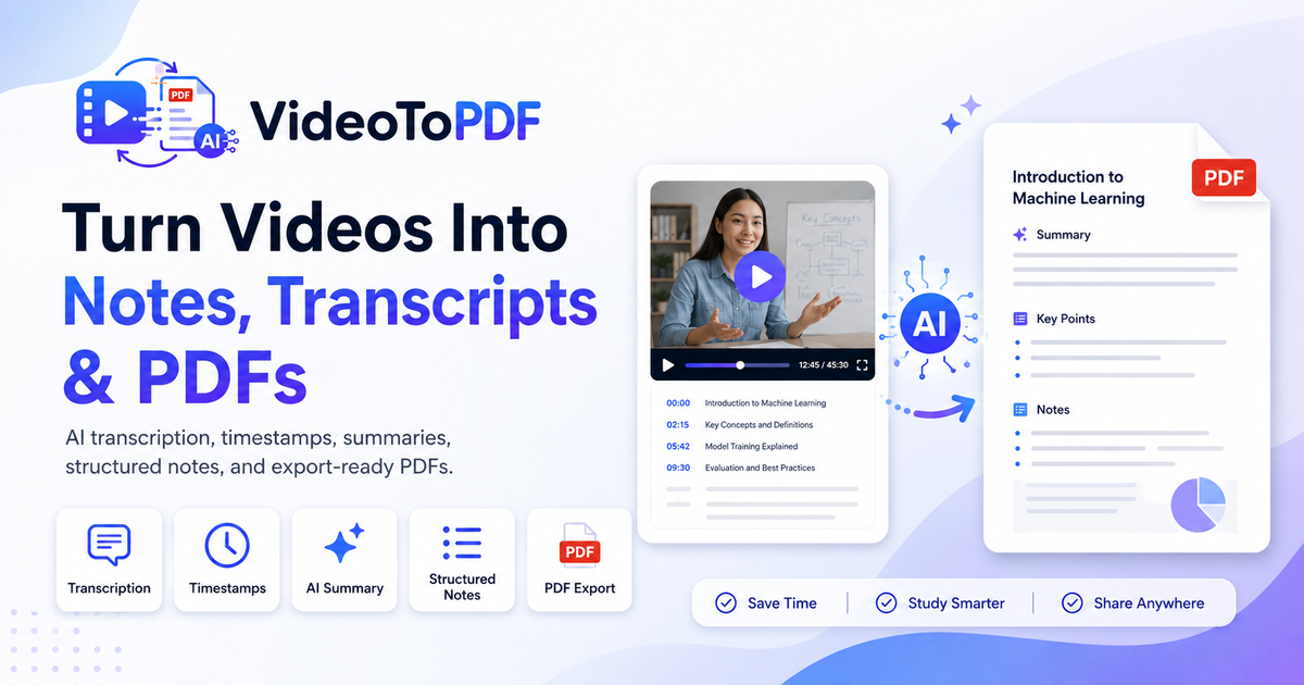 Video to PDF Converter preview